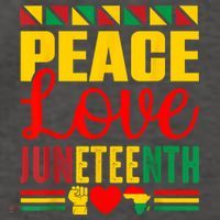 Peace Love & Juneteenth June 19th Freedom Day Vector Backpack