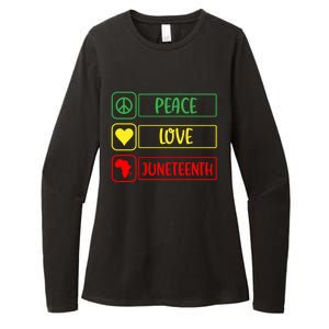 Peace Love Juneteenth Gift African American Pride Strong Black Gift Womens CVC Long Sleeve Shirt