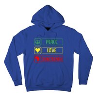 Peace Love Juneteenth Gift African American Pride Strong Black Gift Hoodie