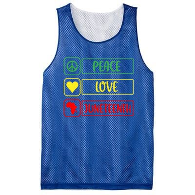 Peace Love Juneteenth Gift African American Pride Strong Black Gift Mesh Reversible Basketball Jersey Tank