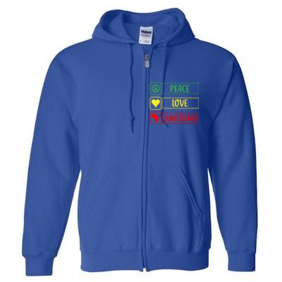 Peace Love Juneteenth Gift African American Pride Strong Black Gift Full Zip Hoodie