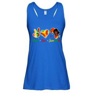 Peace Love Juneteenth 1865 Ecipation Day Black History Cute Gift Ladies Essential Flowy Tank