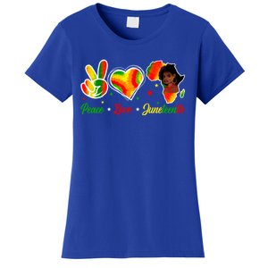 Peace Love Juneteenth 1865 Ecipation Day Black History Cute Gift Women's T-Shirt