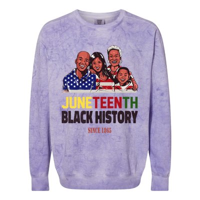 Peace Love Juneteenth Black History Family Pride Freedom Gift Colorblast Crewneck Sweatshirt