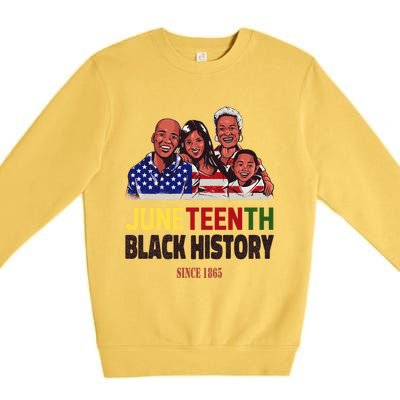 Peace Love Juneteenth Black History Family Pride Freedom Gift Premium Crewneck Sweatshirt