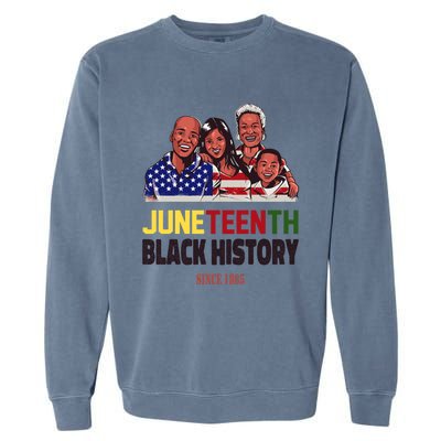 Peace Love Juneteenth Black History Family Pride Freedom Gift Garment-Dyed Sweatshirt