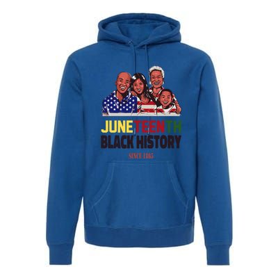 Peace Love Juneteenth Black History Family Pride Freedom Gift Premium Hoodie