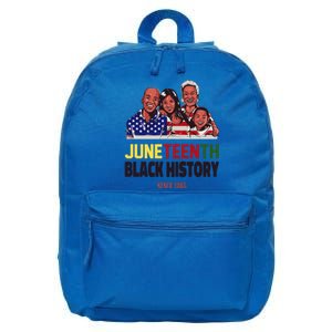 Peace Love Juneteenth Black History Family Pride Freedom Gift 16 in Basic Backpack