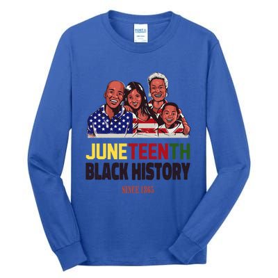 Peace Love Juneteenth Black History Family Pride Freedom Gift Tall Long Sleeve T-Shirt