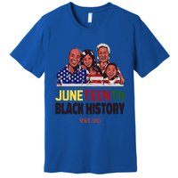 Peace Love Juneteenth Black History Family Pride Freedom Gift Premium T-Shirt