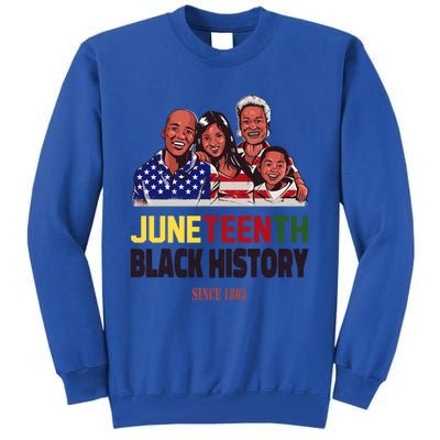 Peace Love Juneteenth Black History Family Pride Freedom Gift Tall Sweatshirt