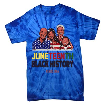 Peace Love Juneteenth Black History Family Pride Freedom Gift Tie-Dye T-Shirt