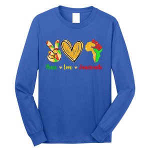 Peace Love Juneteenth Black History Month Pride Afro African Gift Long Sleeve Shirt