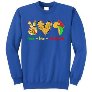 Peace Love Juneteenth Black History Month Pride Afro African Gift Sweatshirt