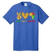 Peace Love Juneteenth Black History Month Pride Afro African Gift Tall T-Shirt