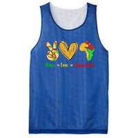 Peace Love Juneteenth Black History Month Pride Afro African Gift Mesh Reversible Basketball Jersey Tank