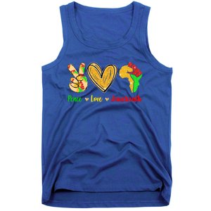 Peace Love Juneteenth Black History Month Pride Afro African Gift Tank Top