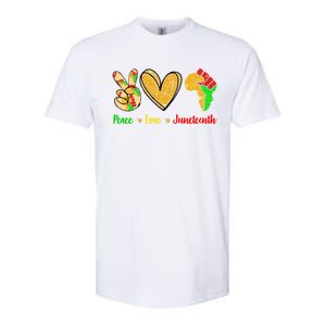 Peace Love Juneteenth Black History Month Pride Afro African Gift Softstyle CVC T-Shirt