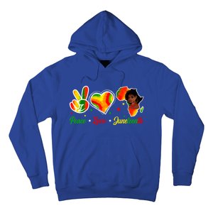 Peace Love Juneteenth 1865 Ecipation Day Black History Gift Hoodie