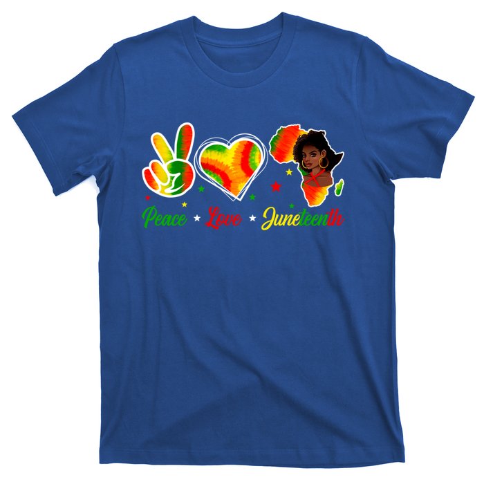 Peace Love Juneteenth 1865 Ecipation Day Black History Gift T-Shirt