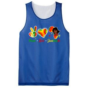 Peace Love Juneteenth 1865 Ecipation Day Black History Gift Mesh Reversible Basketball Jersey Tank