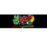 Peace Love Juneteenth Celebration Artwork Bumper Sticker