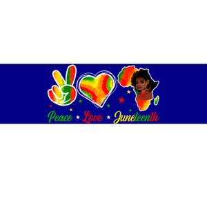 Peace Love Juneteenth 1865 Ecipation Day Black History Gift Bumper Sticker