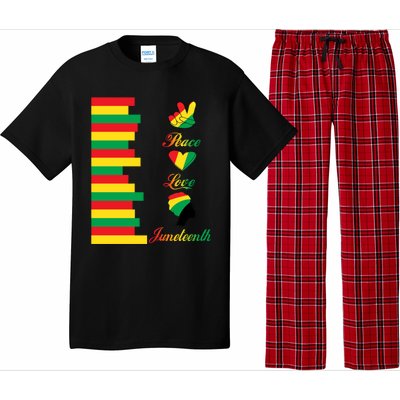 Peace Love Juneteenth Black Pride Freedom Independence Day Gift Pajama Set