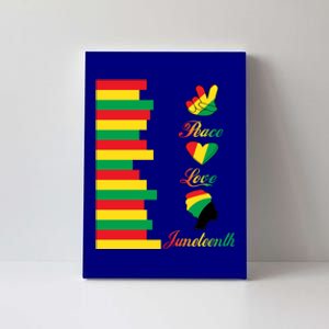 Peace Love Juneteenth Black Pride Freedom Independence Day Gift Canvas