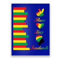 Peace Love Juneteenth Black Pride Freedom Independence Day Gift Poster