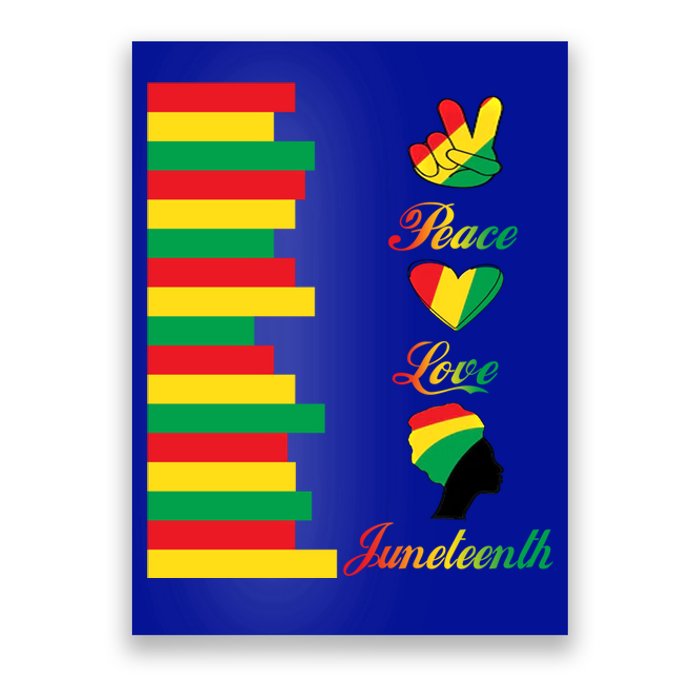 Peace Love Juneteenth Black Pride Freedom Independence Day Gift Poster