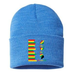 Peace Love Juneteenth Black Pride Freedom Independence Day Gift Sustainable Knit Beanie