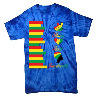 Peace Love Juneteenth Black Pride Freedom Independence Day Gift Tie-Dye T-Shirt