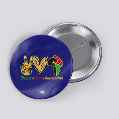 Peace Love Juneteenth African American Pride Juneteenth Funny Gift Button