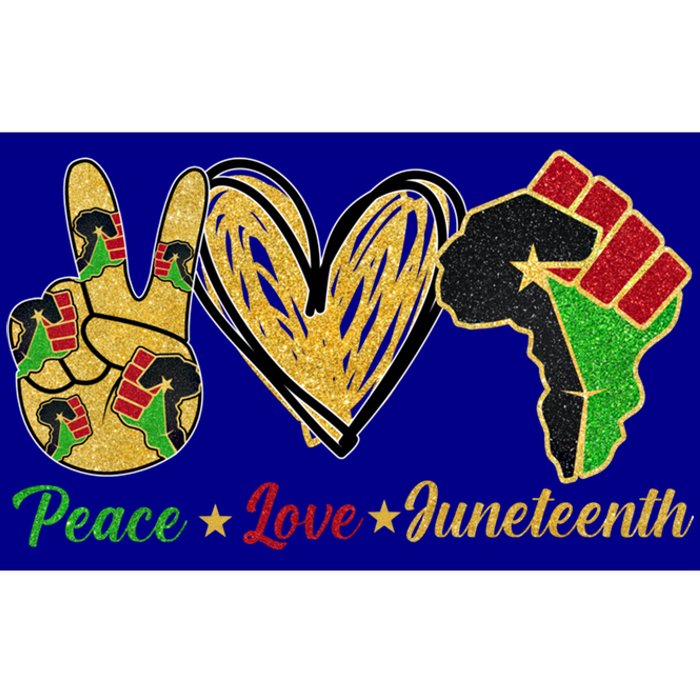 Peace Love Juneteenth African American Pride Juneteenth Funny Gift Bumper Sticker