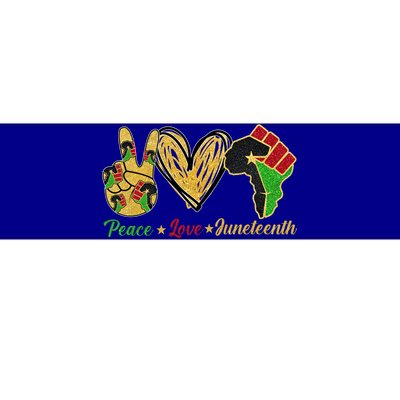 Peace Love Juneteenth African American Pride Juneteenth Funny Gift Bumper Sticker