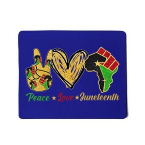 Peace Love Juneteenth African American Pride Juneteenth Funny Gift Mousepad