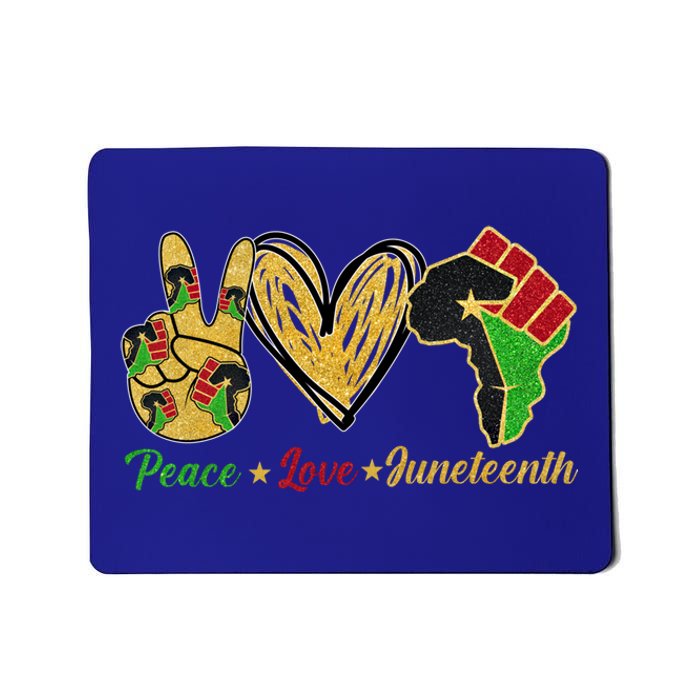 Peace Love Juneteenth African American Pride Juneteenth Funny Gift Mousepad