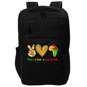 Peace Love Juneteenth Black History Month Pride Afro African Great Gift Impact Tech Backpack