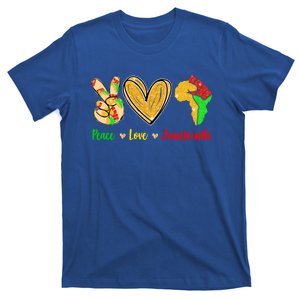 Peace Love Juneteenth Black History Month Pride Afro African Great Gift T-Shirt