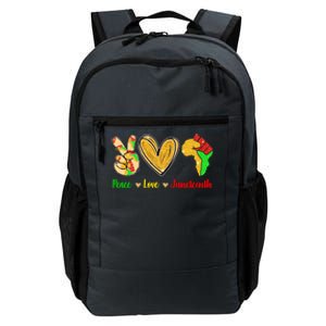 Peace Love Juneteenth Black History Month Pride Afro African Great Gift Daily Commute Backpack