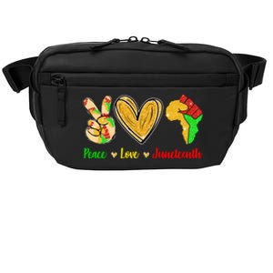 Peace Love Juneteenth Black History Month Pride Afro African Great Gift Crossbody Pack