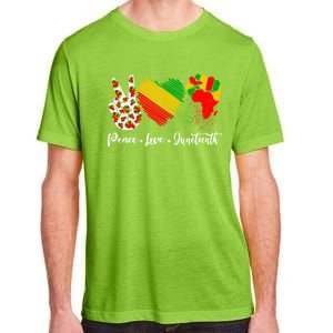 Peace Love Juneteenth Freedom African Black History Month Gift Adult ChromaSoft Performance T-Shirt