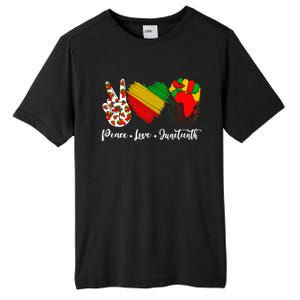 Peace Love Juneteenth Freedom African Black History Month Gift Tall Fusion ChromaSoft Performance T-Shirt