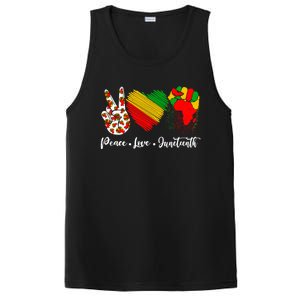 Peace Love Juneteenth Freedom African Black History Month Gift PosiCharge Competitor Tank