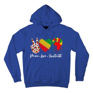 Peace Love Juneteenth Freedom African Black History Month Gift Hoodie