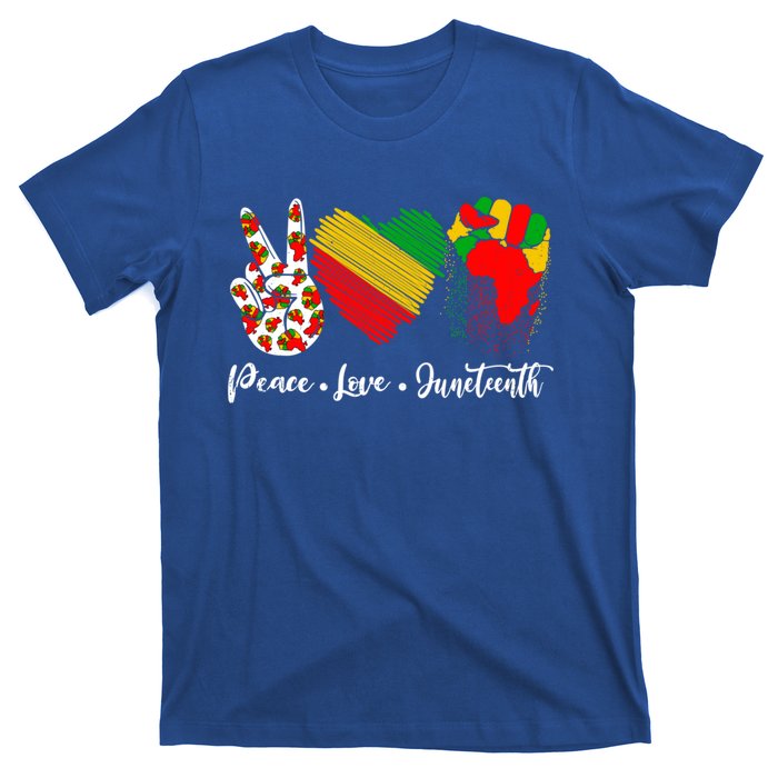 Peace Love Juneteenth Freedom African Black History Month Gift T-Shirt