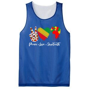 Peace Love Juneteenth Freedom African Black History Month Gift Mesh Reversible Basketball Jersey Tank