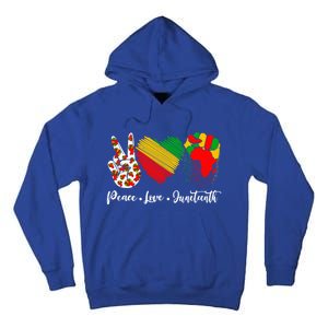 Peace Love Juneteenth Freedom African Black History Month Gift Tall Hoodie