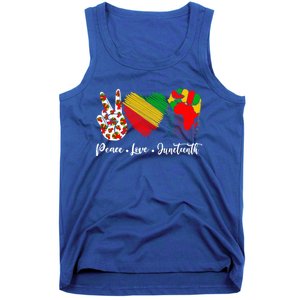 Peace Love Juneteenth Freedom African Black History Month Gift Tank Top